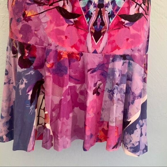 Artelier Nicole Miller Jersey Watercolor Dress Size P - Picture 5 of 13